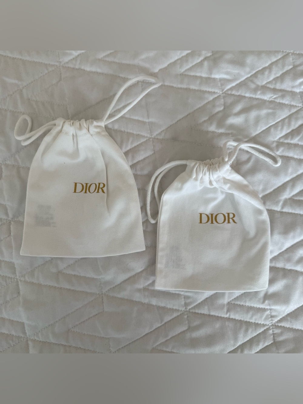Dior drawstring bags set of 2